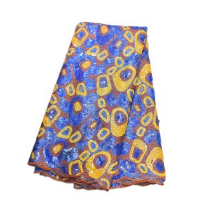 billionaire sequence blue aso ebi fabrics picture