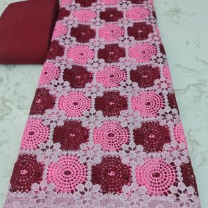 Wheels Crystal Guipure Lace