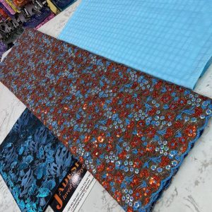 Adorable Sequence Burnt Orange/Blue